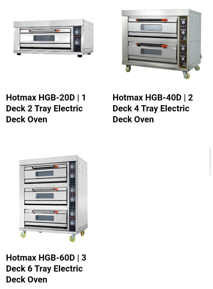 Electric deck oven